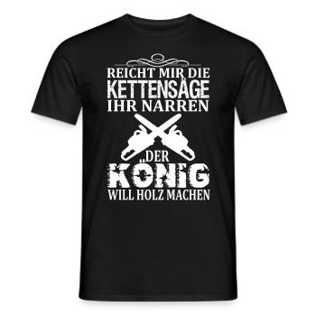 Forstwirt Holzfäller Waldarbeiter Förster Sprüche - Männer T-Shirt - Schwarz - Vorne - AI Model Male 178 light (178cm)