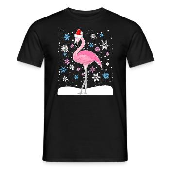 Flamingo cadeau de Noël femmes hommes enfants - T-shirt homme - noir - Devant - AI Model Male 178 light (178cm)