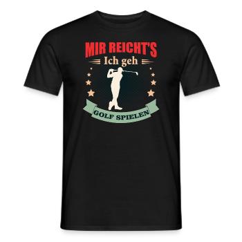 Golf Spruch Lustig Für Damen, Herren Und Kinder - Männer T-Shirt - Schwarz - Vorne - AI Model Male 178 light (178cm)