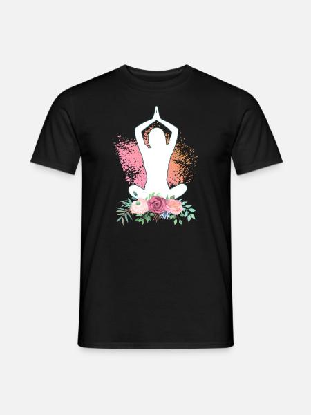 Yoga Kleidung Namaste Für Damen, Herren Und Kinder - Männer T-Shirt - Schwarz