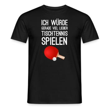 Tischtennis Spruch Lustig Für Damen Herren Kinder - Männer T-Shirt - Schwarz - Vorne - AI Model Male 178 light (178cm)