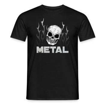 Motif de groupe de hard rock en métal pour femmes et hommes - T-shirt homme - noir - Devant - AI Model Male 178 light (178cm)