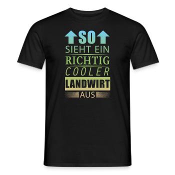 Cooler Bester Landwirt Geburtstag Geschenk Herren - Männer T-Shirt - Schwarz - Vorne - AI Model Male 178 light (178cm)