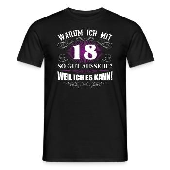 18 Jahre Geburtstag Geschenk Spruch Damen Herren - Männer T-Shirt - Schwarz - Vorne - AI Model Male 178 light (178cm)