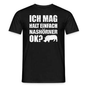 Nashörner Spruch Lustig Nashorn Geschenk - Männer T-Shirt - Schwarz - Vorne - AI Model Male 178 light (178cm)