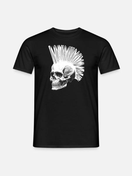 Punk skull skull gift punk rock - Men's T-Shirt - black