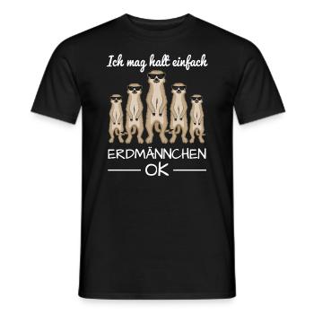 Erdmännchen Surikate Spruch Lustig Geschenk - Männer T-Shirt - Schwarz - Vorne - AI Model Male 178 light (178cm)