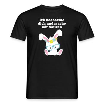 Hase Kaninchen Spruch Lustig Geschenk - Männer T-Shirt - Schwarz - Vorne - AI Model Male 178 light (178cm)