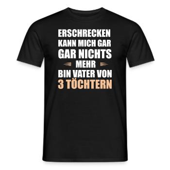 Vater Von 3 Töchtern Spruch Lustig Geschenk Papa - Männer T-Shirt - Schwarz - Vorne - AI Model Male 178 light (178cm)