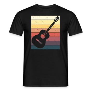 Gitarrenspieler Akustische Gitarre Geschenk - Männer T-Shirt - Schwarz - Vorne - AI Model Male 178 light (178cm)