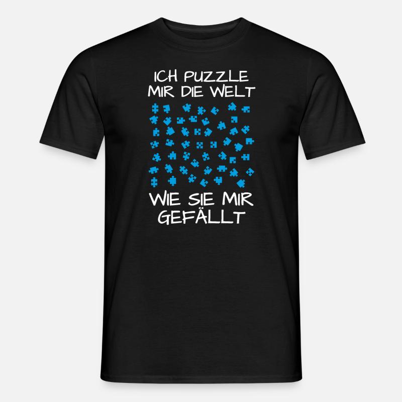 Puzzle Puzzlespiele Liebhaber Spruch Geschenk - Männer T-Shirt - Schwarz