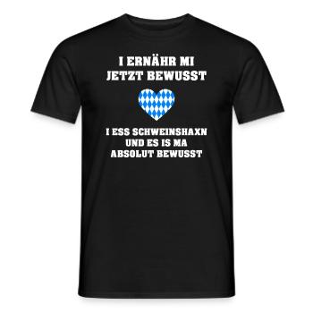 Bayerischer Spruch Lustig Ernährung Diät Geschenk - Männer T-Shirt - Schwarz - Vorne - AI Model Male 178 light (178cm)