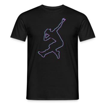 Street dance hip hop dance break dance gift - Men's T-Shirt - black - Front - AI Model Male 178 light (178cm)