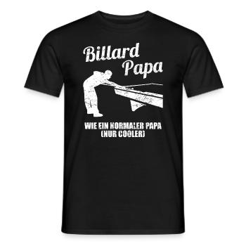 Billard Billardspieler Papa Vater Spruch Geschenk - Männer T-Shirt - Schwarz - Vorne - AI Model Male 178 light (178cm)