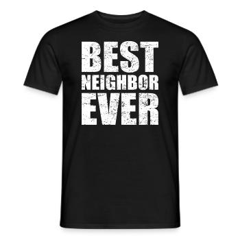 Best neighbor neighbor neighborhood gift - Men's T-Shirt - black - Front - AI Model Male 178 light (178cm)