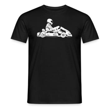 Kart go-kart karting kart pilote cadeau rétro - T-shirt homme - noir - Devant - AI Model Male 178 light (178cm)