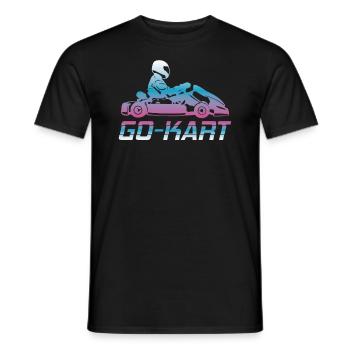 Kart go-kart karting kart pilote cadeau rétro - T-shirt homme - noir - Devant - AI Model Male 178 light (178cm)