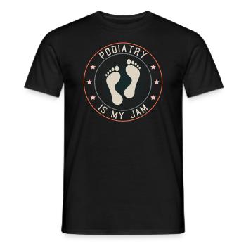 Foot care pedicure podiatrist nail salon gift - Men's T-Shirt - black - Front - AI Model Male 178 light (178cm)