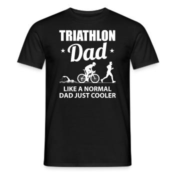 Triathlon Papa Vater Ausdauersport Geschenk - Männer T-Shirt - Schwarz - Vorne - AI Model Male 178 light (178cm)