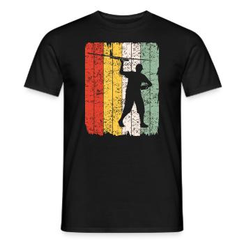 Modellflug Modellbauer Flugzeug Retro Geschenk - Männer T-Shirt - Schwarz - Vorne - AI Model Male 178 light (178cm)
