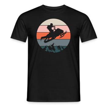 Snowmobile snowmobile snowmobile winter sports gift - Men's T-Shirt - black - Front - AI Model Male 178 light (178cm)