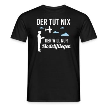 Modellflug Spruch RC Flugzeug Herren Geschenk - Männer T-Shirt - Schwarz - Vorne - AI Model Male 178 light (178cm)