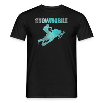 Motoneigiste motoneige cadeau rétro vintage - T-shirt homme - noir - Devant - AI Model Male 178 light (178cm)