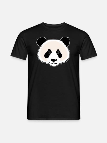 Großer Panda Lustig Geschenk Damen Herren Kinder - Männer T-Shirt - Schwarz