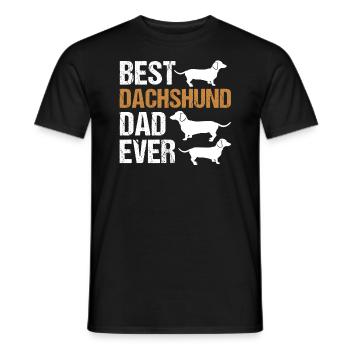 Dachshund Dad Dachshund Dog Dad Father Gift - Men's T-Shirt - black - Front - AI Model Male 178 light (178cm)