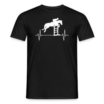 Reitsport Cavaliers de saut EKG ligne cadeau - T-shirt homme - noir - Devant - AI Model Male 178 light (178cm)