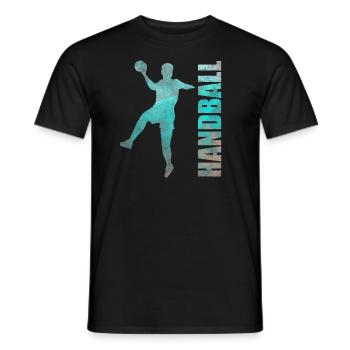 Handballer Handball Sportler Geschenk Herren - Männer T-Shirt - Schwarz - Vorne - AI Model Male 178 light (178cm)