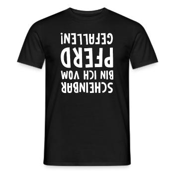 Scheinbar bin ich vom Pferd gefallen - Männer T-Shirt - Schwarz - Vorne - AI Model Male 178 light (178cm)