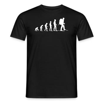 Wandern Outdoor Berge Wald Wanderer Evolution - Männer T-Shirt - Schwarz - Vorne - AI Model Male 178 light (178cm)