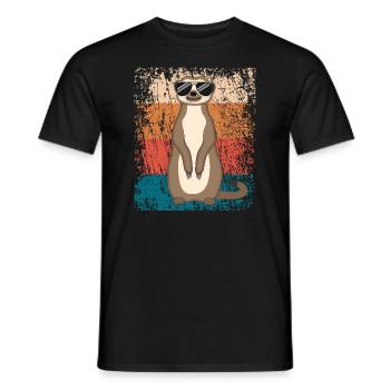 Suricate Drôle Cadeau Dames Hommes Enfants - T-shirt homme - noir - Devant - AI Model Male 178 light (178cm)