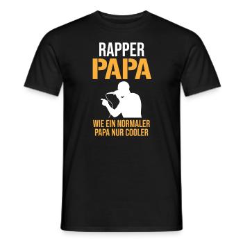 Rapper Papa Vater MC Hip Hop Rap Freestyle Battle - Männer T-Shirt - Schwarz - Vorne - AI Model Male 178 light (178cm)