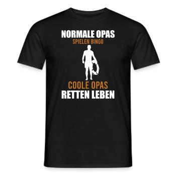 Bademeister Rettungsschwimmer Opa Spruch Geschenk - Männer T-Shirt - Schwarz - Vorne - AI Model Male 178 light (178cm)