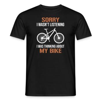 Fahrrad MTB Mountainbike Lustiger Spruch Geschenk - Männer T-Shirt - Schwarz - Vorne - AI Model Male 178 light (178cm)