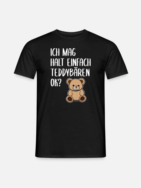 Teddybär Lustiger Spruch Teddy Plüsch Bär Geschenk - Männer T-Shirt - Schwarz