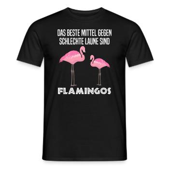 Flamingo Vogel Lustiger Spruch Zoo Tier Geschenk - Männer T-Shirt - Schwarz - Vorne - AI Model Male 178 light (178cm)