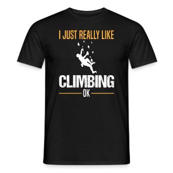 Grimpeur Drôle de dicton mur d’escalade salle d’escalade - T-shirt homme - noir - Devant - AI Model Male 178 light (178cm)
