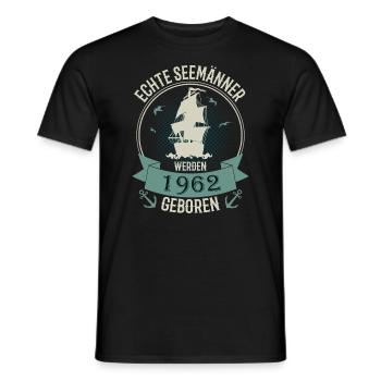 60 Jahre Geburtstag 1962 Seemann Spruch Geschenk - Männer T-Shirt - Schwarz - Vorne - AI Model Male 178 light (178cm)