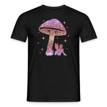 Glitter Fairy Elf Fairy Tale Ladies Girl Gift - Men's T-Shirt - black - Front - AI Model Male 178 light (178cm)