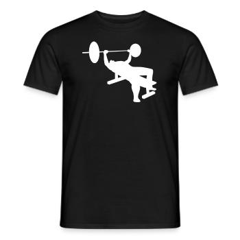 Bodybuilder Power Sport Bench Press Cadeau - T-shirt homme - noir - Devant - AI Model Male 178 light (178cm)