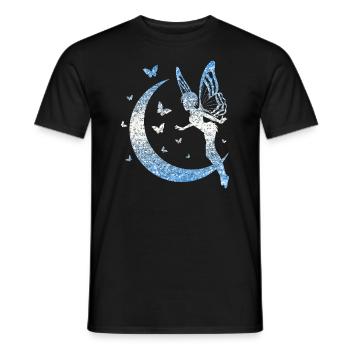 Glitter Fairy Elf Fairy Tale Ladies Girl Gift - Men's T-Shirt - black - Front - AI Model Male 178 light (178cm)