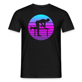 Bodybuilder Force Sports Dos Exercice Rétro Cadeau - T-shirt homme - noir - Devant - AI Model Male 178 light (178cm)