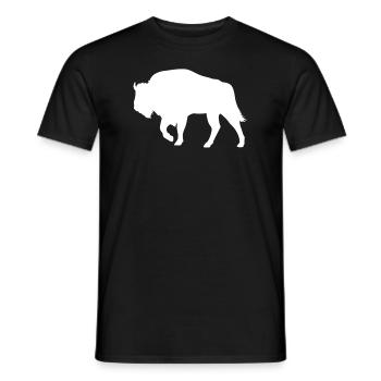 Bison Bison Bison Forest Animals Animal Lovers Gift - Men's T-Shirt - black - Front - AI Model Male 178 light (178cm)