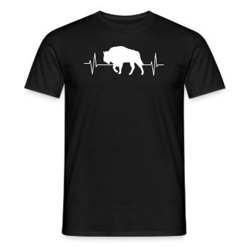 Bison Bison Bison Forest Animals Animal Lovers Gift - Men's T-Shirt - black - Front - AI Model Male 178 light (178cm)