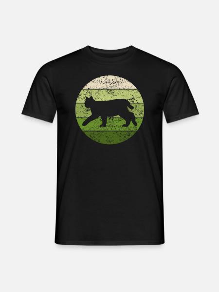 Lynx Retro Forest Animals Animal Lovers Cadeau - T-shirt homme - noir