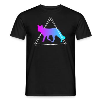 Fox Forest Animals Animal Lovers Cadeau rétro - T-shirt homme - noir - Devant - AI Model Male 178 light (178cm)