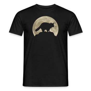 Raton laveur Lune Forêt Animaux Animal Lover Cadeau - T-shirt homme - noir - Devant - AI Model Male 178 light (178cm)